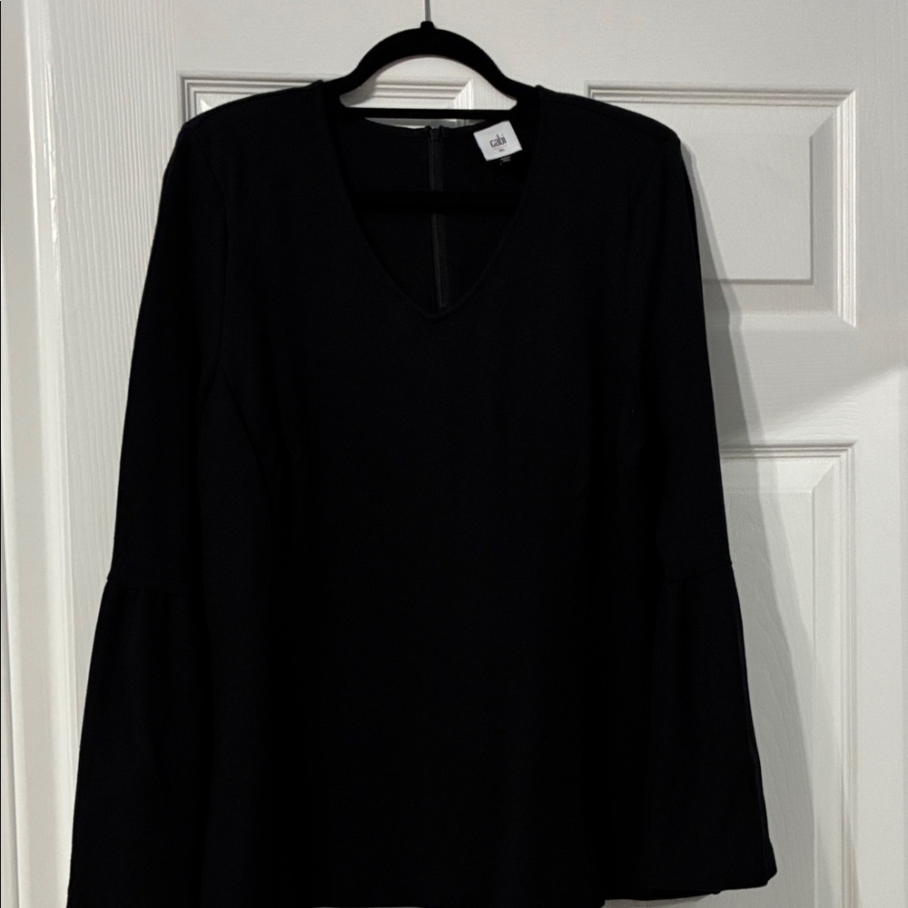 CAbi Black V-Neck Blouse
